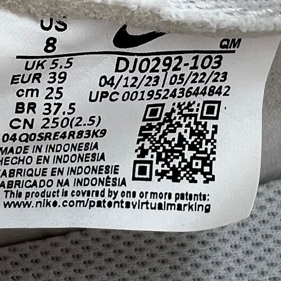 Nike Blazer Low Platform Sneakers White Pink  Women Athletic Shoes size 8 - Picture 6 of 8